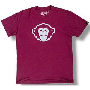 Howler Brothers Mens Graphic T-Shirt Maroon Monkey Logo Short Sleeve Size M
